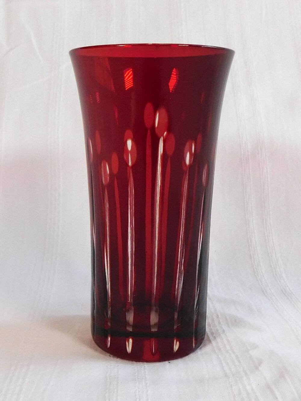 Red Cut to Clear Shot Glass #24075